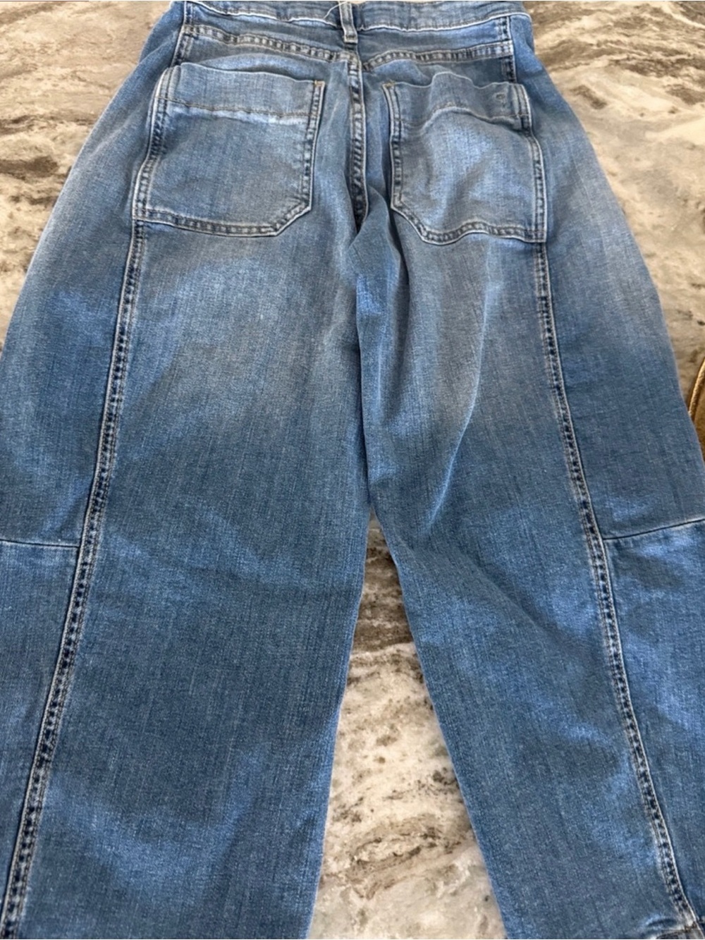 Pilcro Light Blue Wide-Leg Cropped Jeans - Picture 4 of 6
